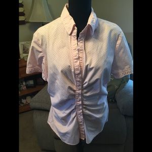 Rouched button down